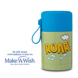 Round stainless steel insulated lunch box "We Care", green 400ml