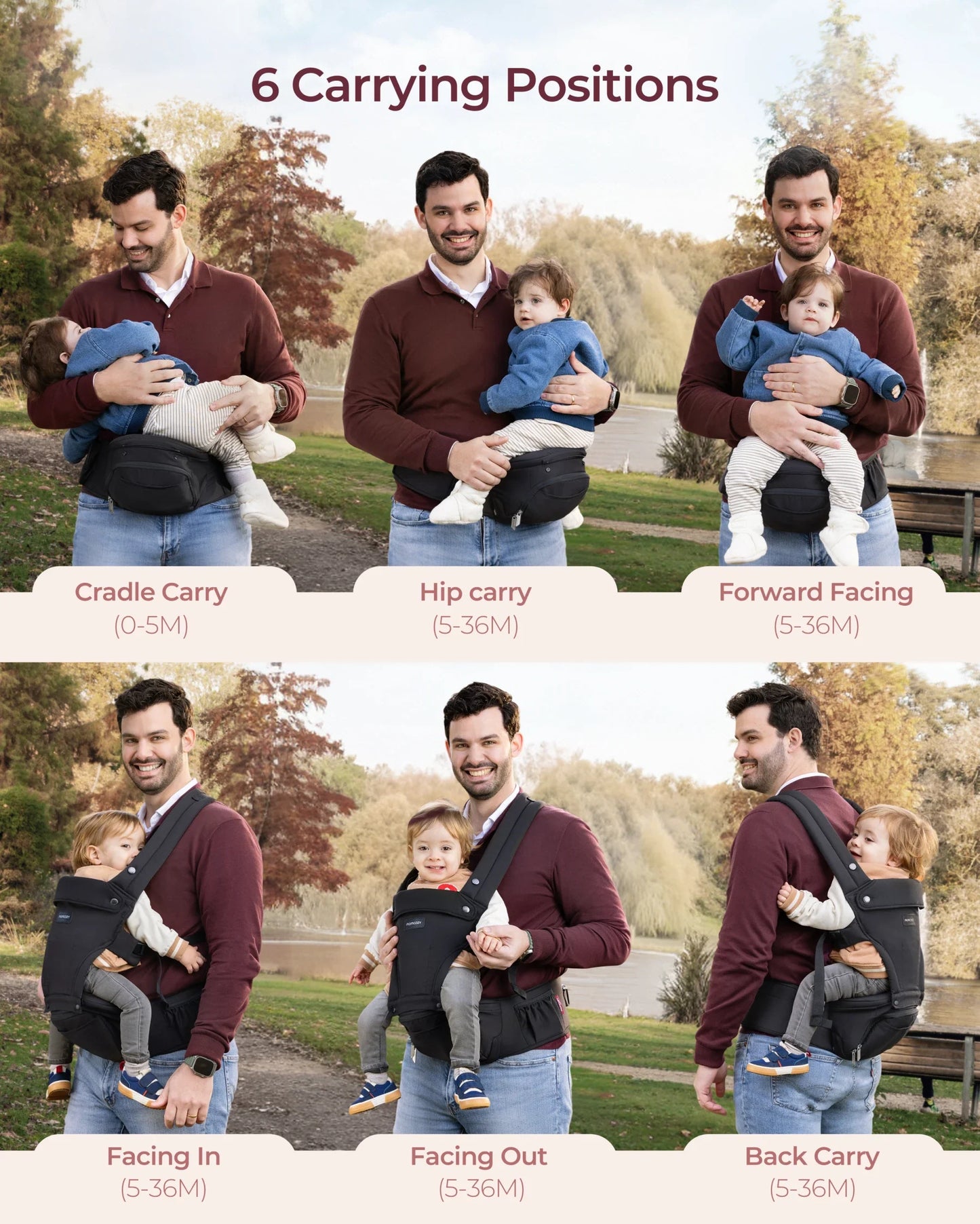2-In-1 Hip Seat Baby Carrier