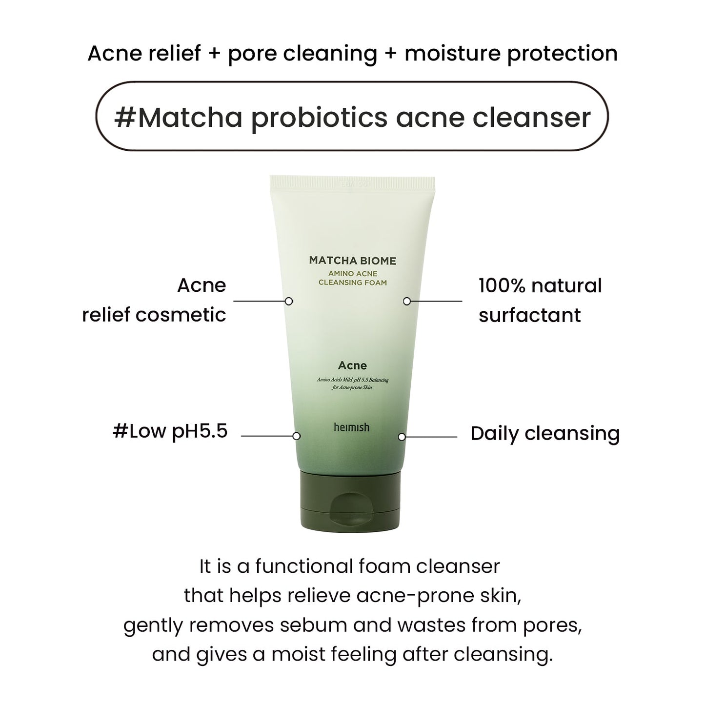 Matcha Biome Amino Acne Cleansing Foam 150ml/5.07fl.oz