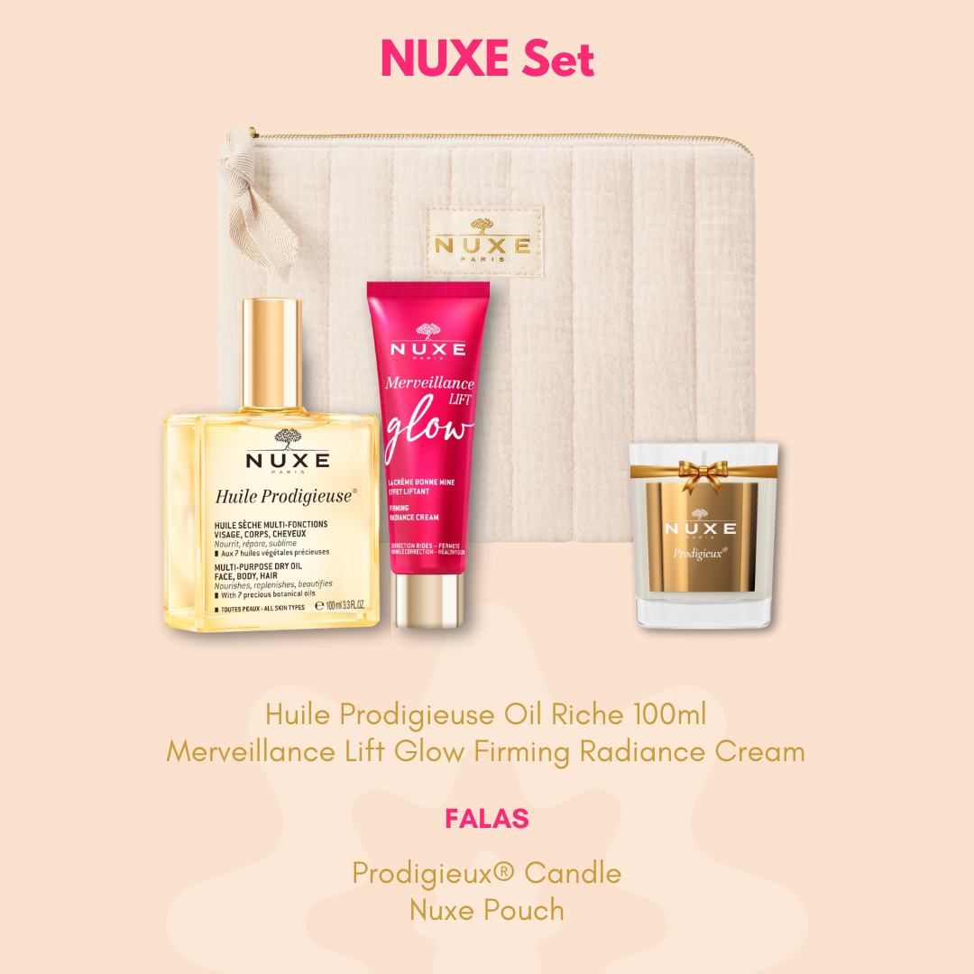 Nuxe Christmas Set Huile Prodigieuse + Merveillance Lift Glow