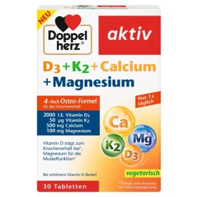 Doppelherz D3 + K2 + Calcium + Magnesium 30 Tablets