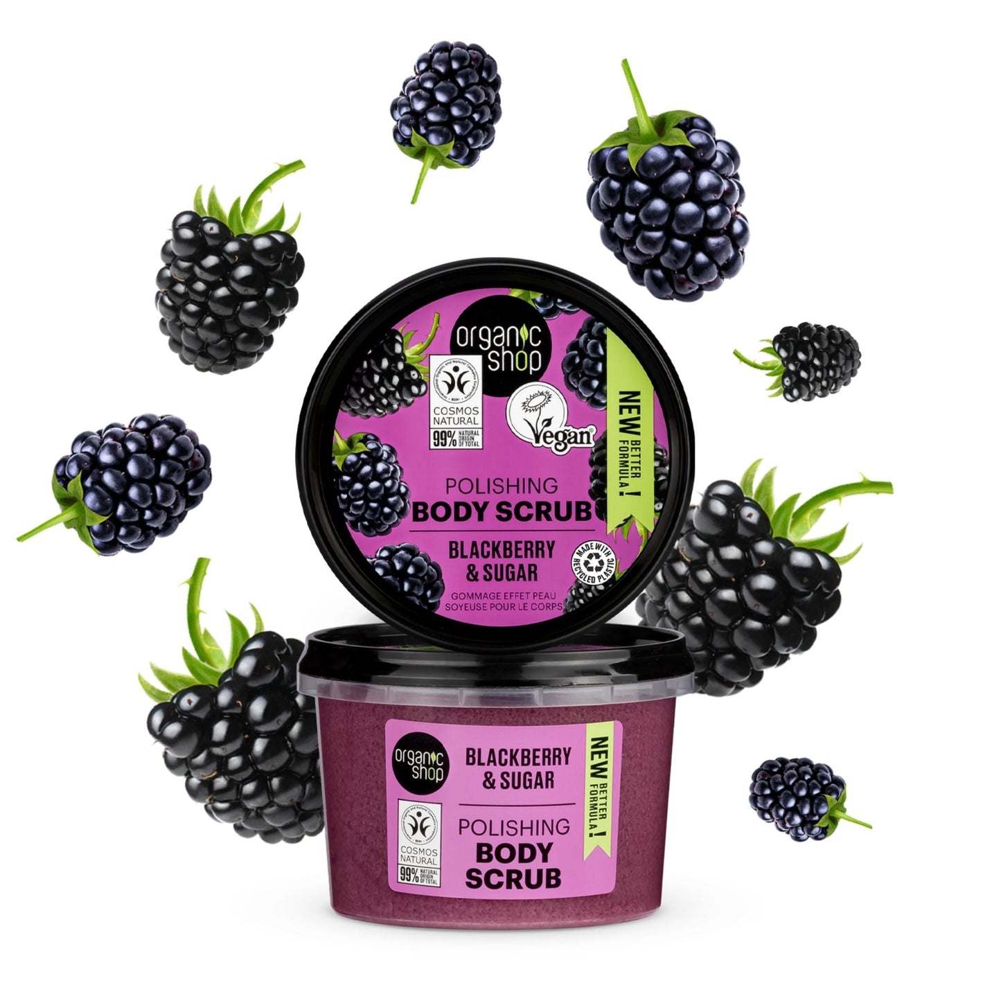 Organic Shop Polishing Body Scrub Blackberry and Sugar (250ml)