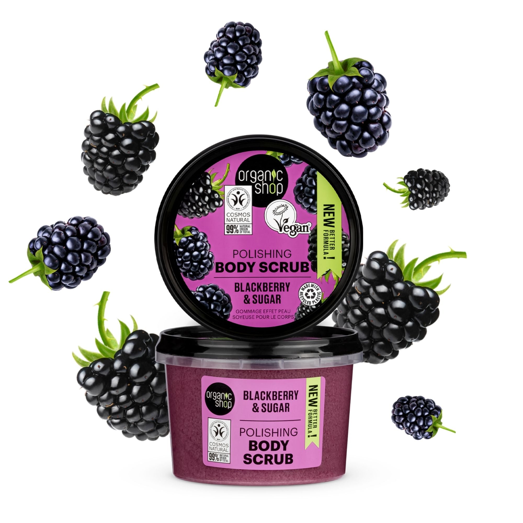 Organic Shop Polishing Body Scrub Blackberry and Sugar (250ml)