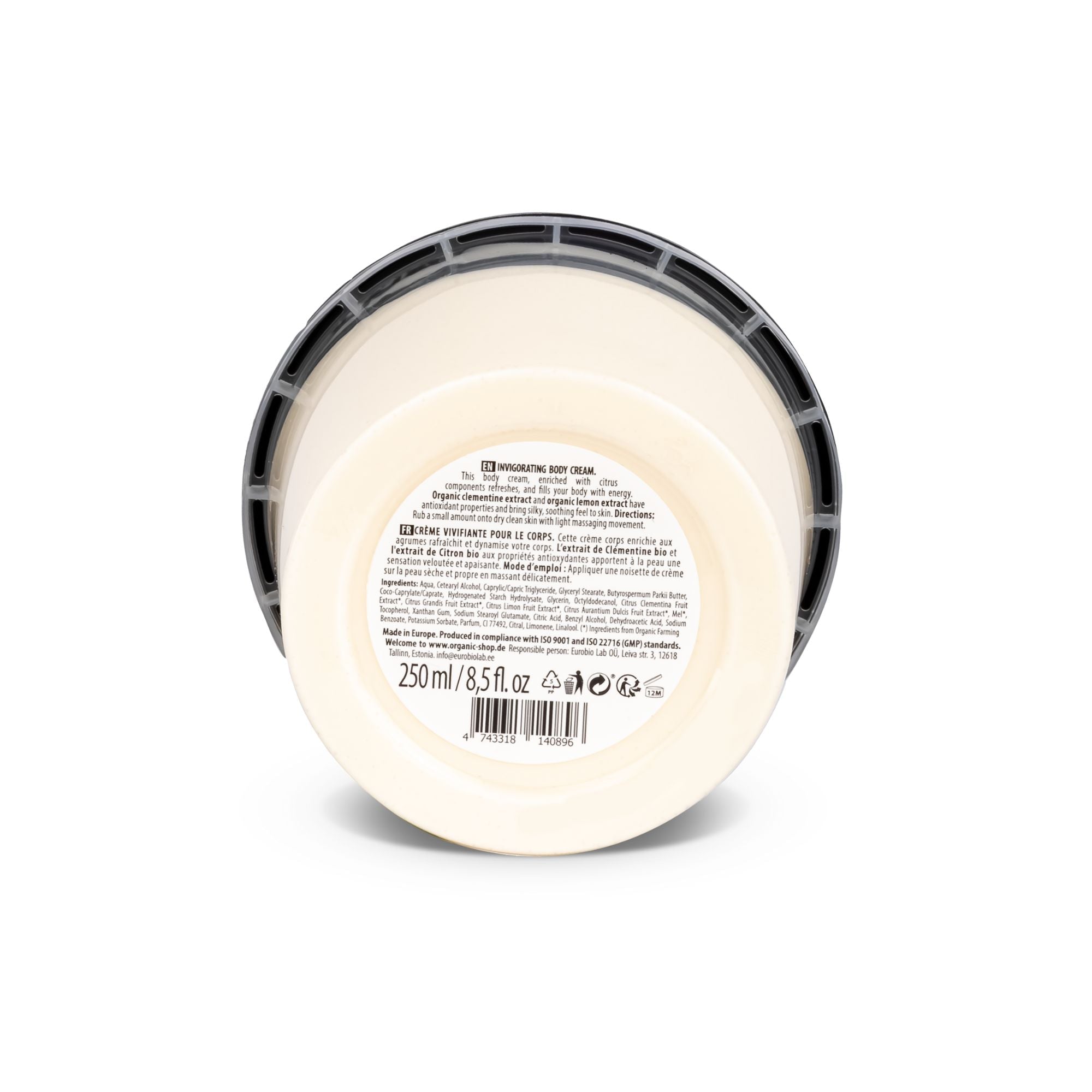 Organic Shop Invigorating Body Cream Clementine and Lemon (250ml)