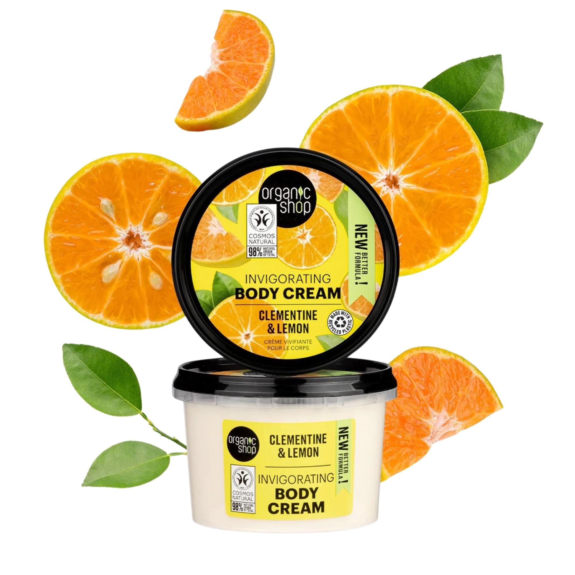 Organic Shop Invigorating Body Cream Clementine and Lemon (250ml)