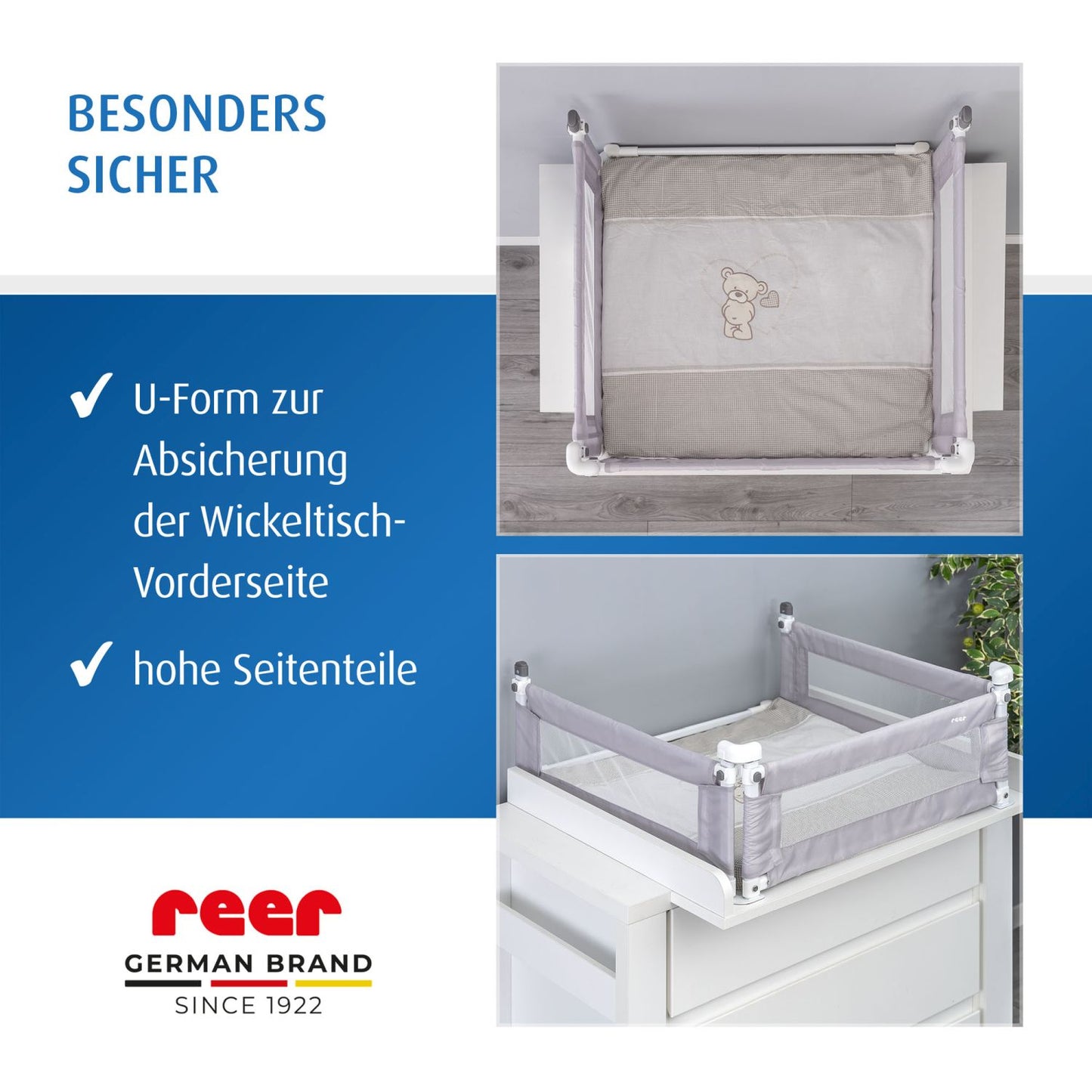 Changing table fall protection