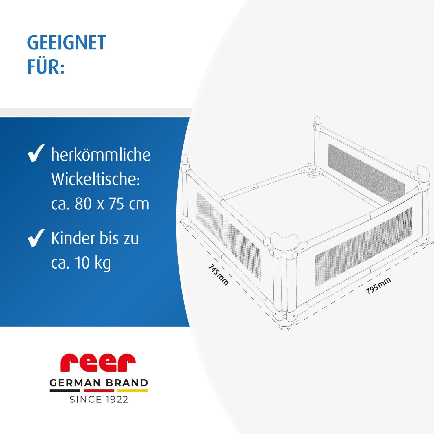 Changing table fall protection