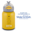 Stainless steel insulated water bottle "We Care", yellow 350ml