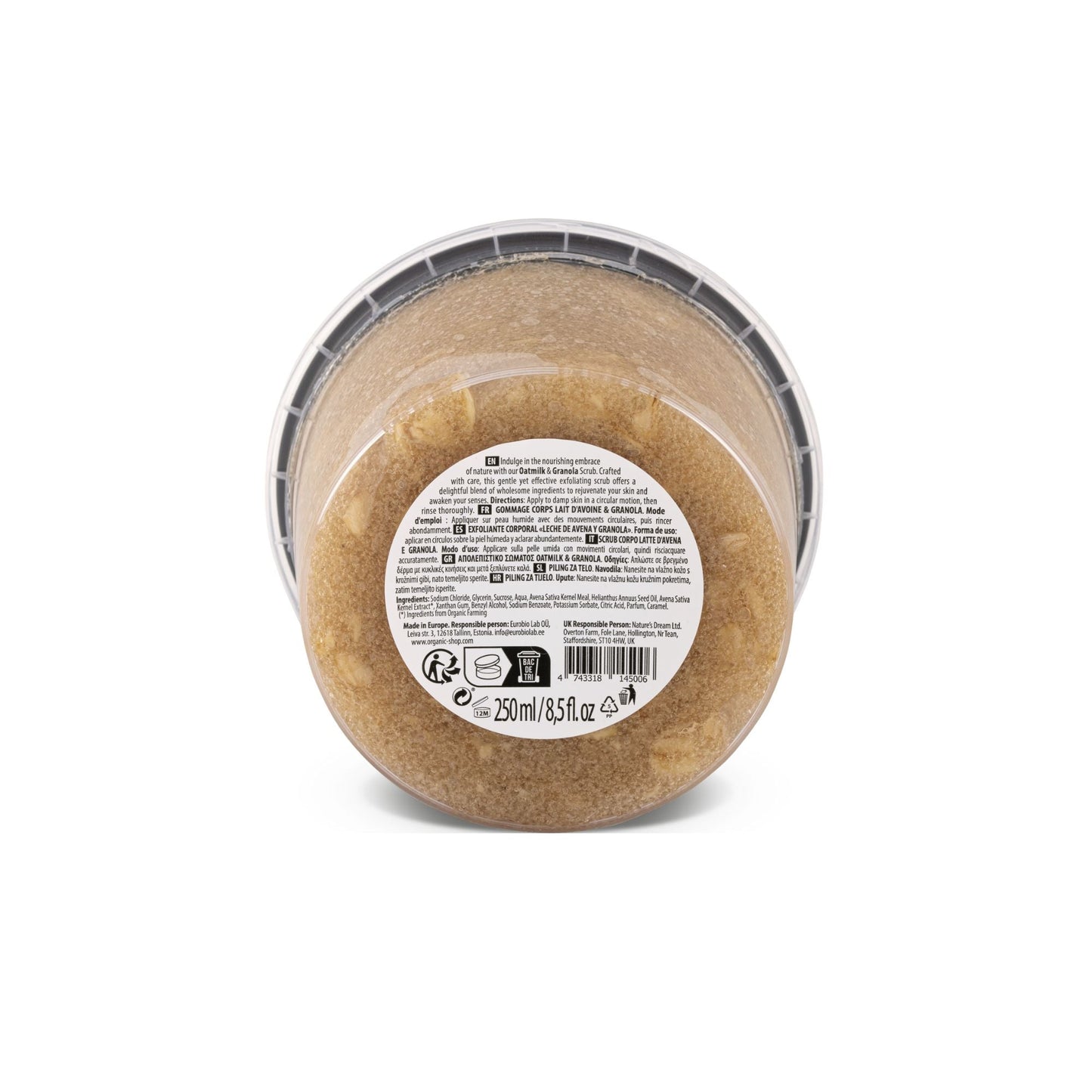 Organic Shop Oatmilk & Granola Crunchy Brown Sugar Scrub (250ml)