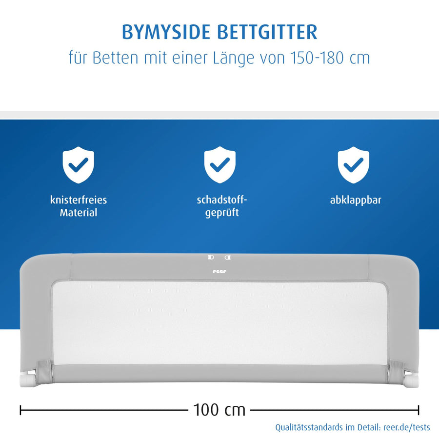 ByMySide bed rail, for beds 150 cm - 180 cm, with fold-down function