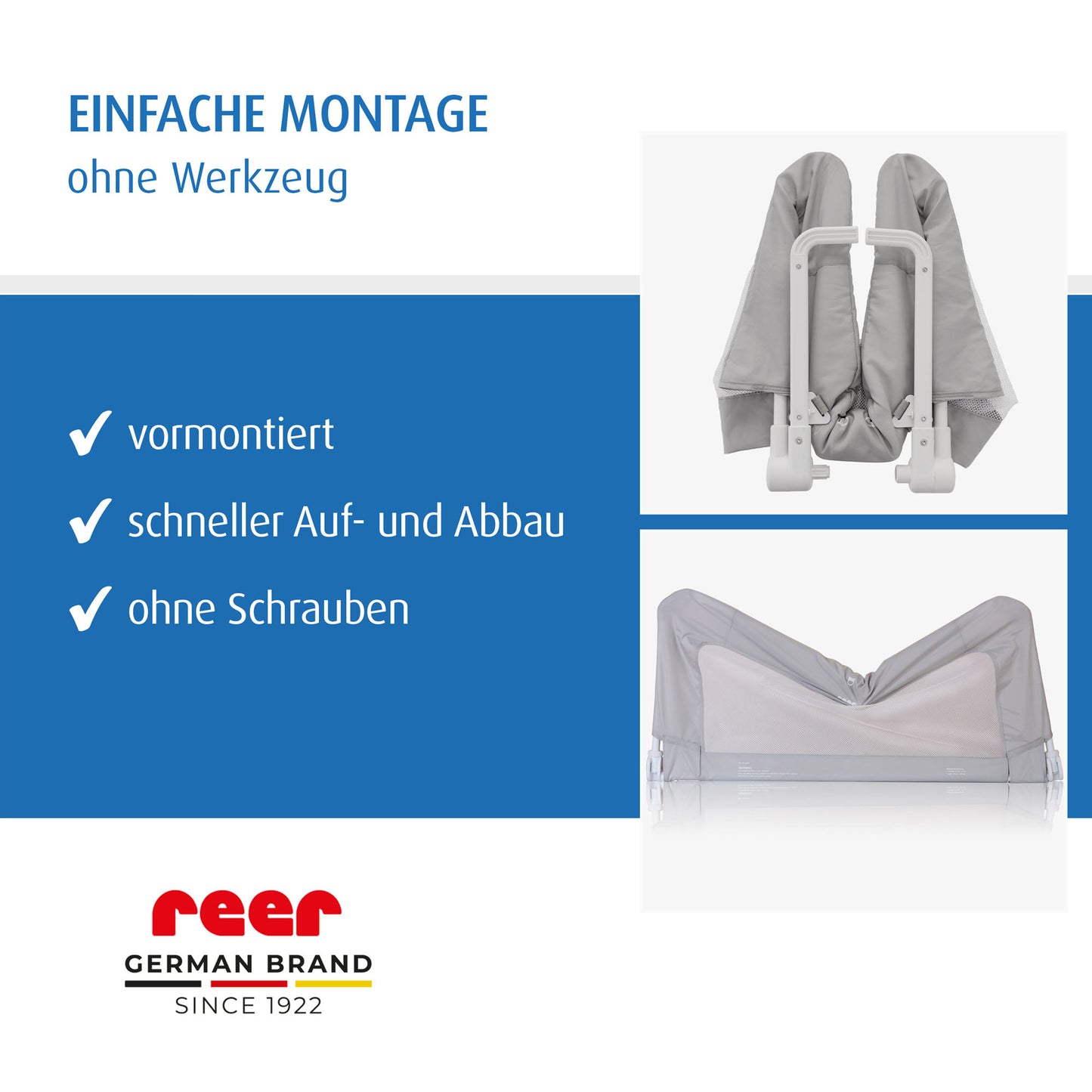 ByMySide bed rail, for beds 150 cm - 180 cm, with fold-down function