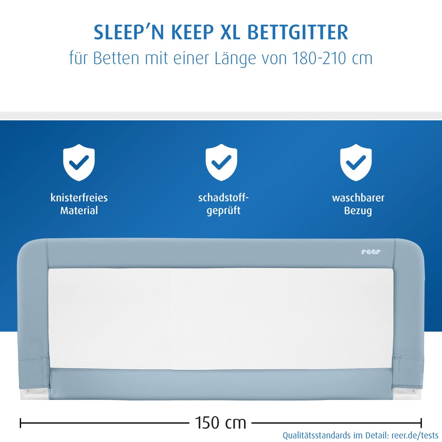 Sleep'n Keep bed rail, for beds 150 cm - 210 cm