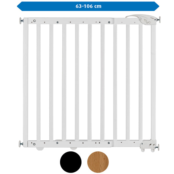 pressure or wall-mounted gate, assembly kit, 63-106 cm, white