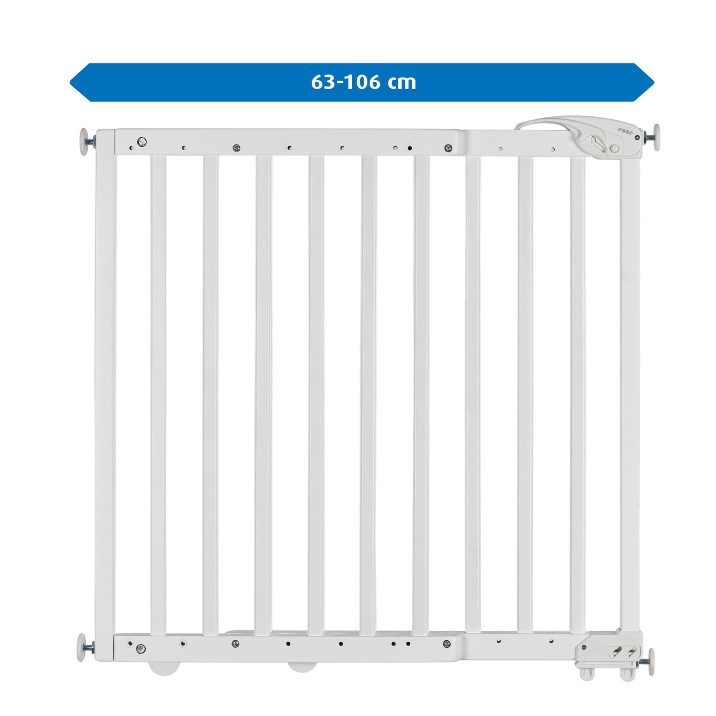 pressure or wall-mounted gate, assembly kit, 63-106 cm, white
