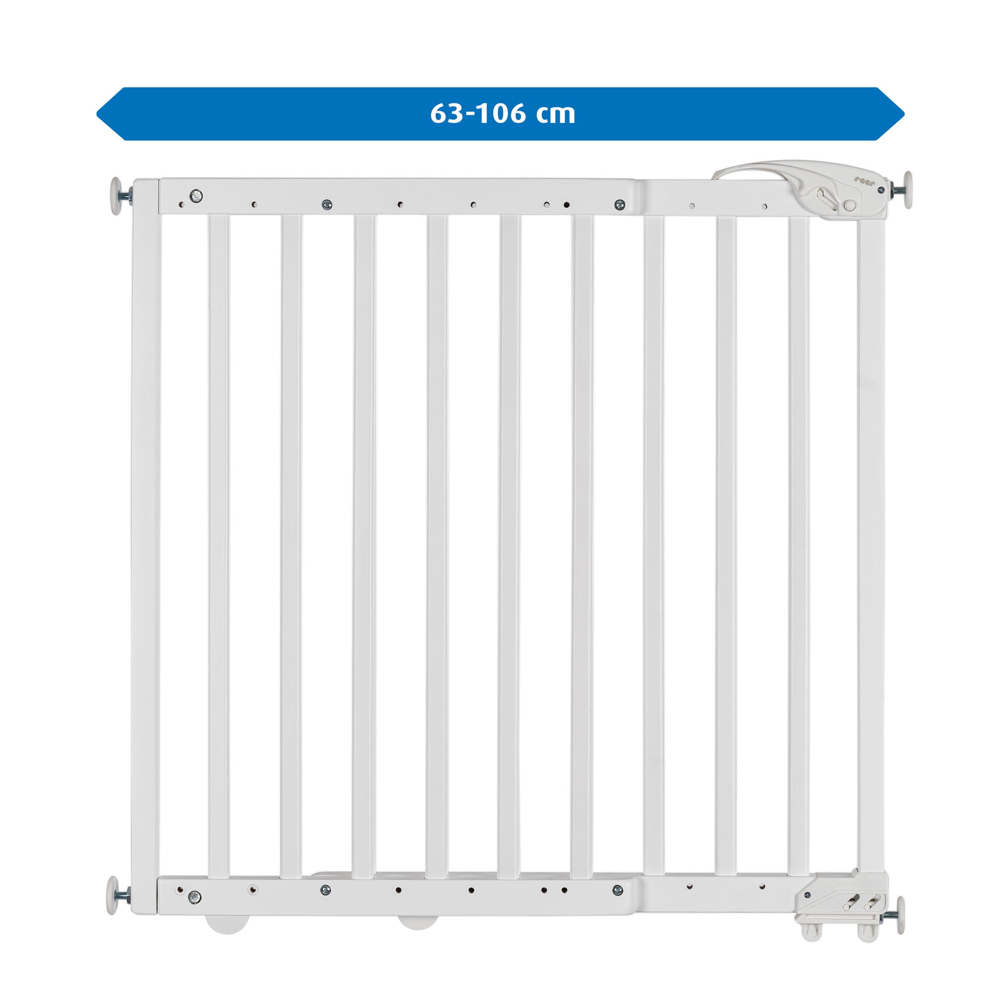pressure or wall-mounted gate, assembly kit, 63-106 cm, white