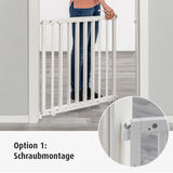 pressure or wall-mounted gate, assembly kit, 63-106 cm, white