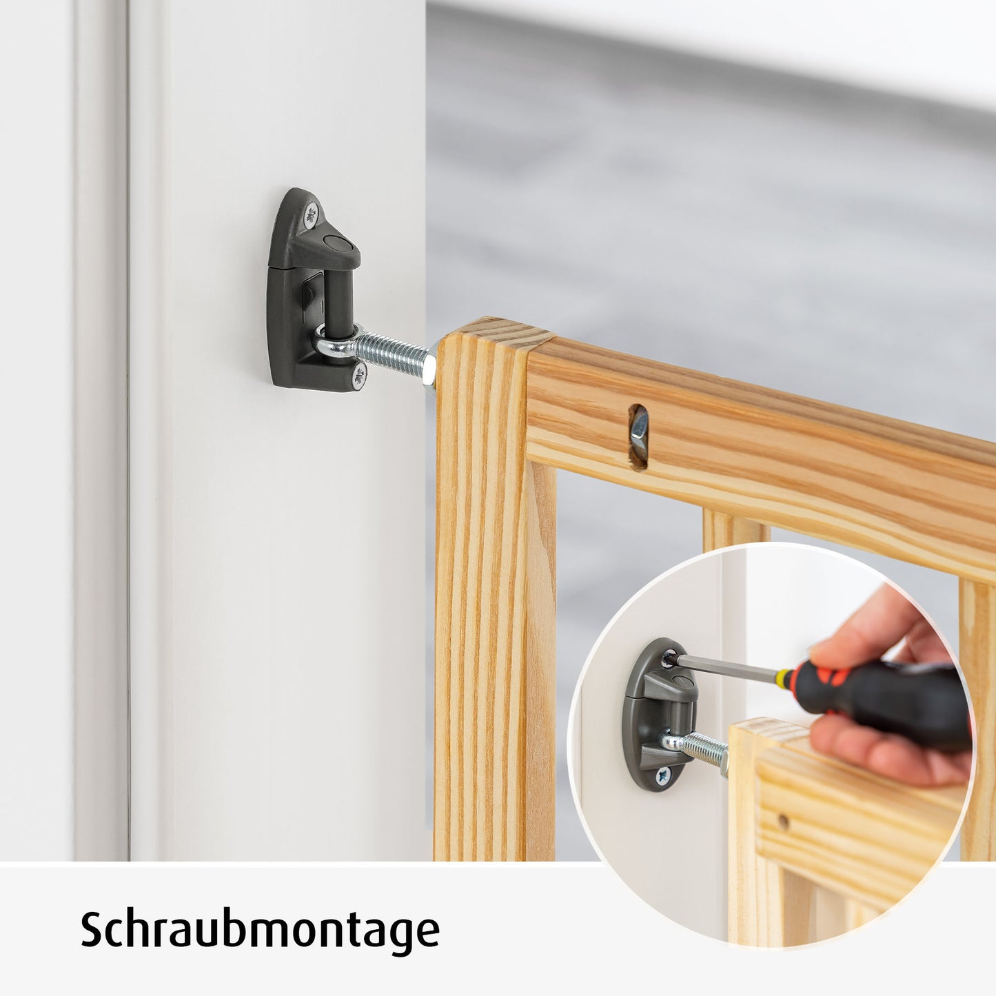 Basic Wall-mounted gate for gateway widths from 65.5 to 106 cm