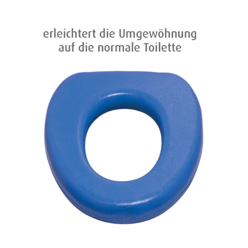 Soft toilet seat for children, blue