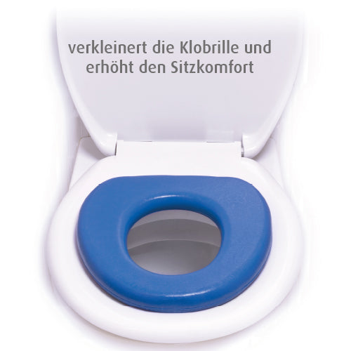 Soft toilet seat for children, blue