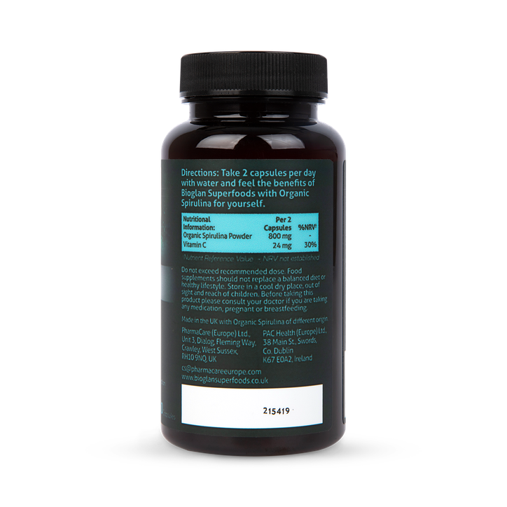 Bioglan Superfoods Organic Spirulina 60 Capsules