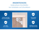 Magnetic lock with mounting aid, 1 piece