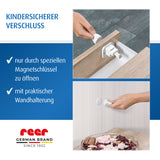 Magnetic lock with mounting aid, 1 piece