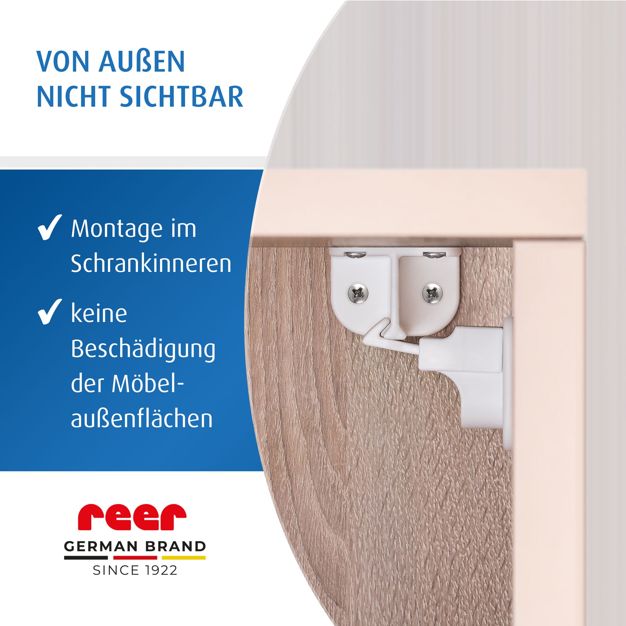 Magnetic lock with mounting aid, 1 piece