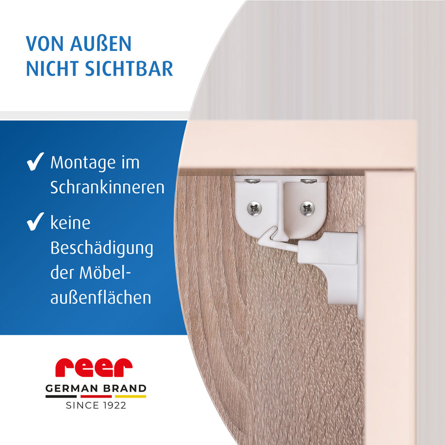 Magnetic lock with mounting aid, 1 piece