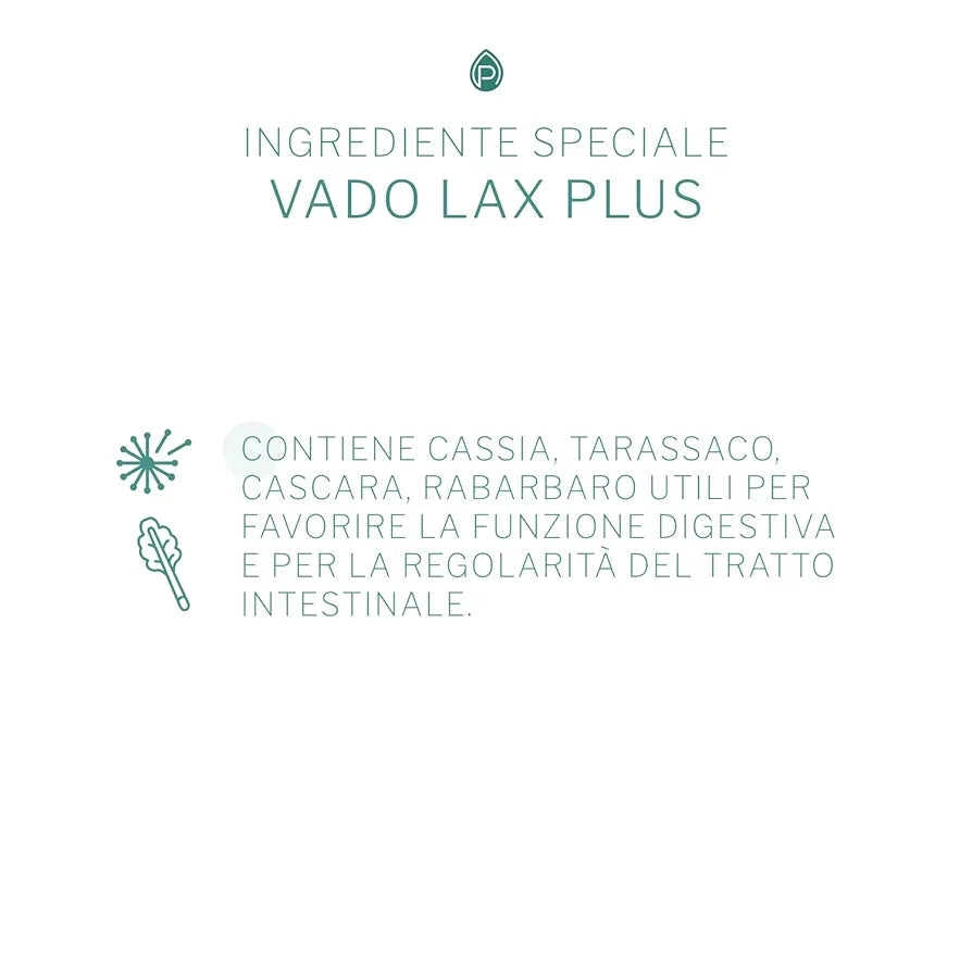 Vado Lax Plus Compresse - Integratore Alimentare - Con cassia, tarassaco, cascara e rabarbaro - per la funzione digestiva e la regolarità intestinale - 100 cp