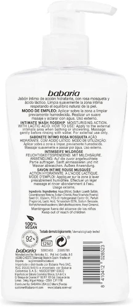 BABARIA JABON INTIMO MOSQUUETA