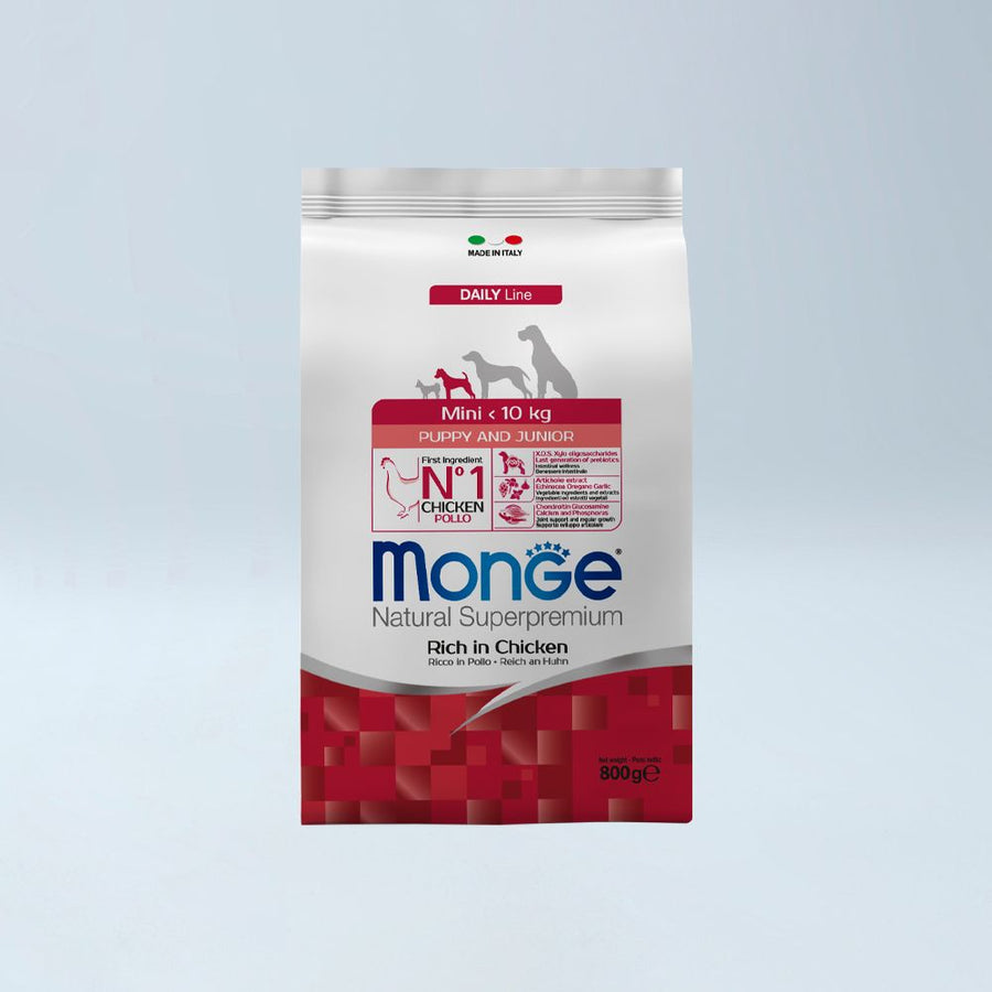 MONGE - Mini Puppy and Junior 800 gr Pulë