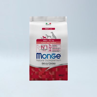 MONGE - Mini Puppy and Junior 800 gr Pulë