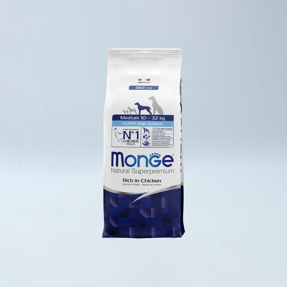 MONGE - Medium Puppy /Junior 12 kg Pulë