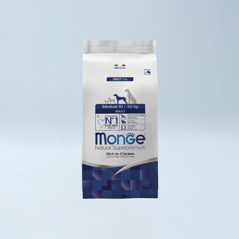 MONGE - Medium Adult 3 kg Pulë