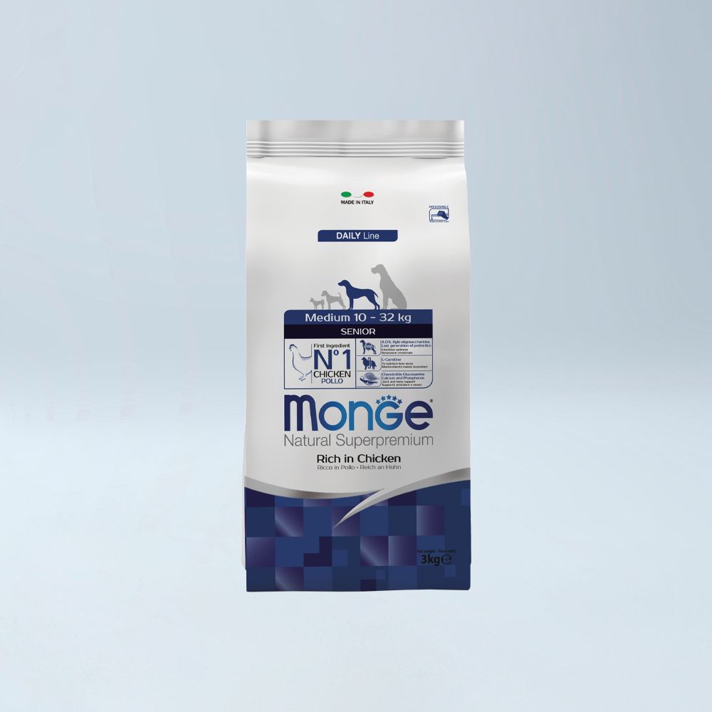 MONGE - Medium Senior 3 kg Pulë