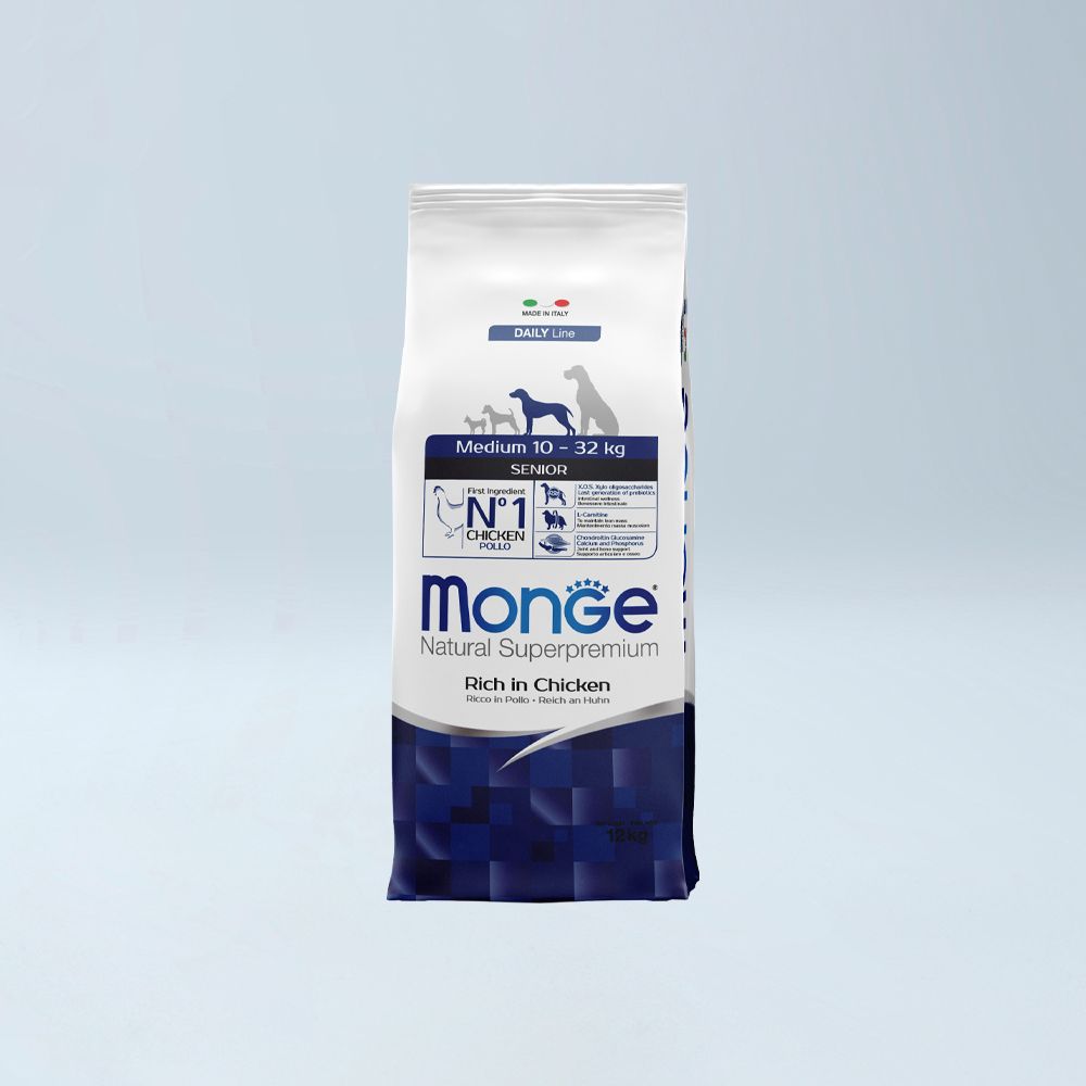 MONGE - Medium Senior 12 kg Pulë