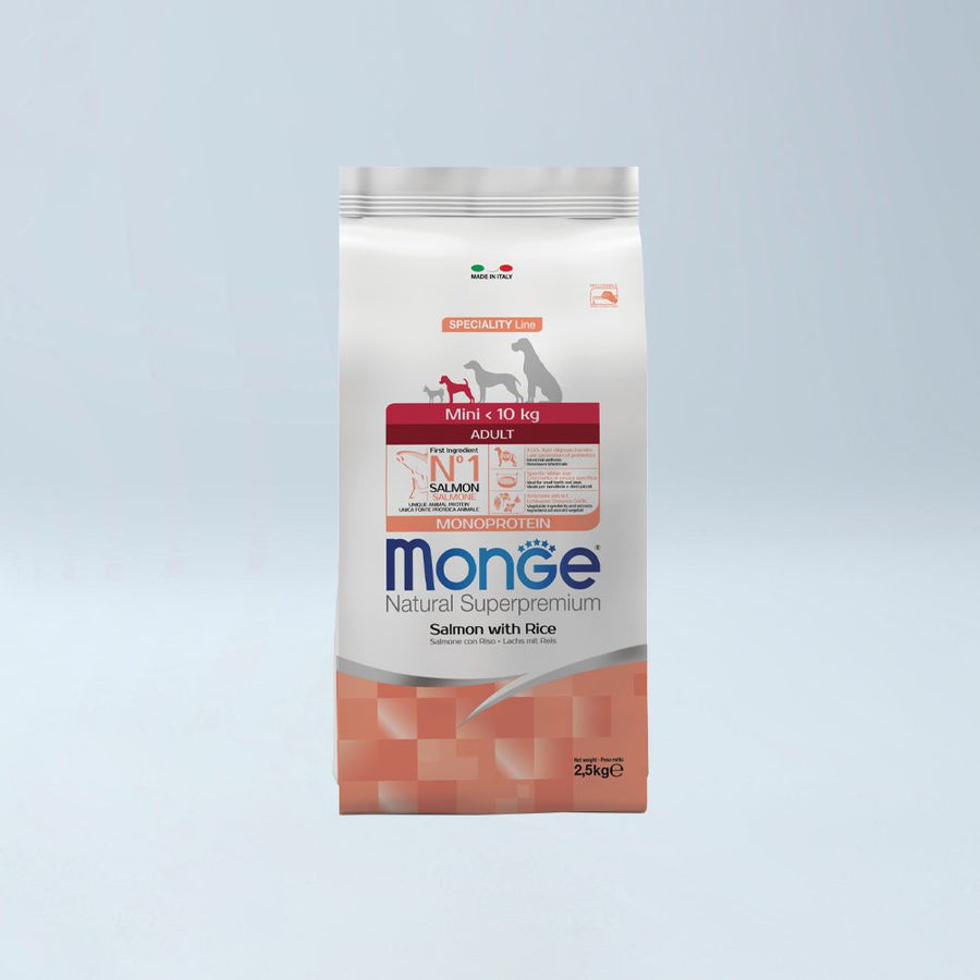 MONGE - Mini Adult MONO Salmon & Oriz 2.5 kg