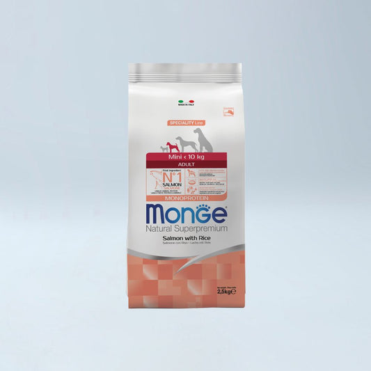 MONGE - Mini Adult MONO Salmon & Oriz 2.5 kg