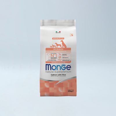 MONGE - All Breeds Puppy MONO Salmon & Oriz 2.5 kg