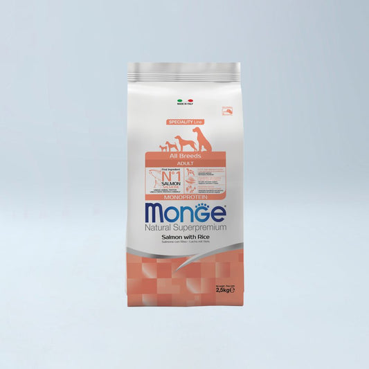 MONGE - All Breeds Adult MONO Salmon & Oriz 2.5 kg