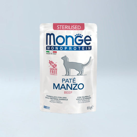 MONGE - MONO MACE Sterilizuar Biftek 85gr