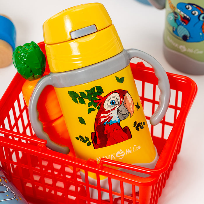 Stainless steel insulated water bottle "We Care" yellow 300ml