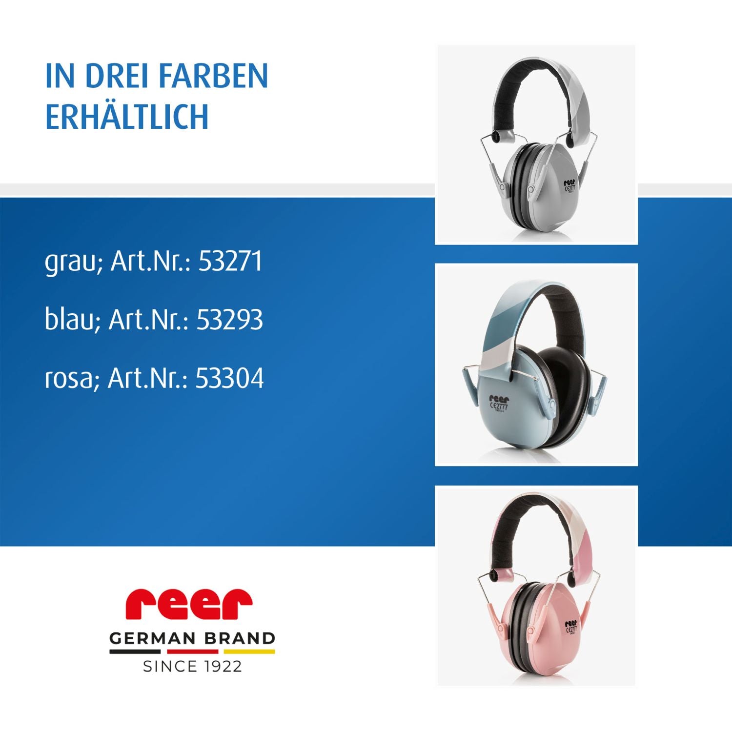 SilentGuard Kids capsule ear protectors, blue