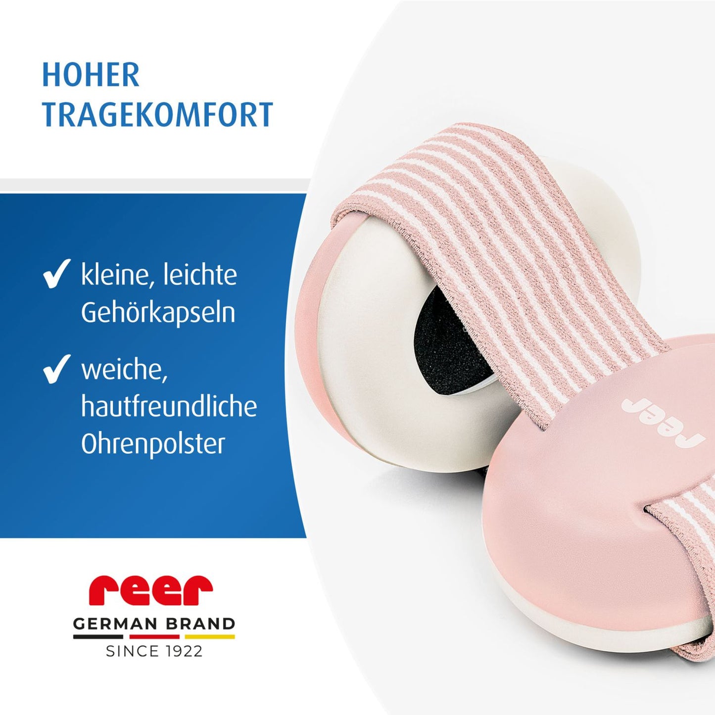 SilentGuard Baby kapuçona mbrojtëse për veshët, ngjyrë trëndafili