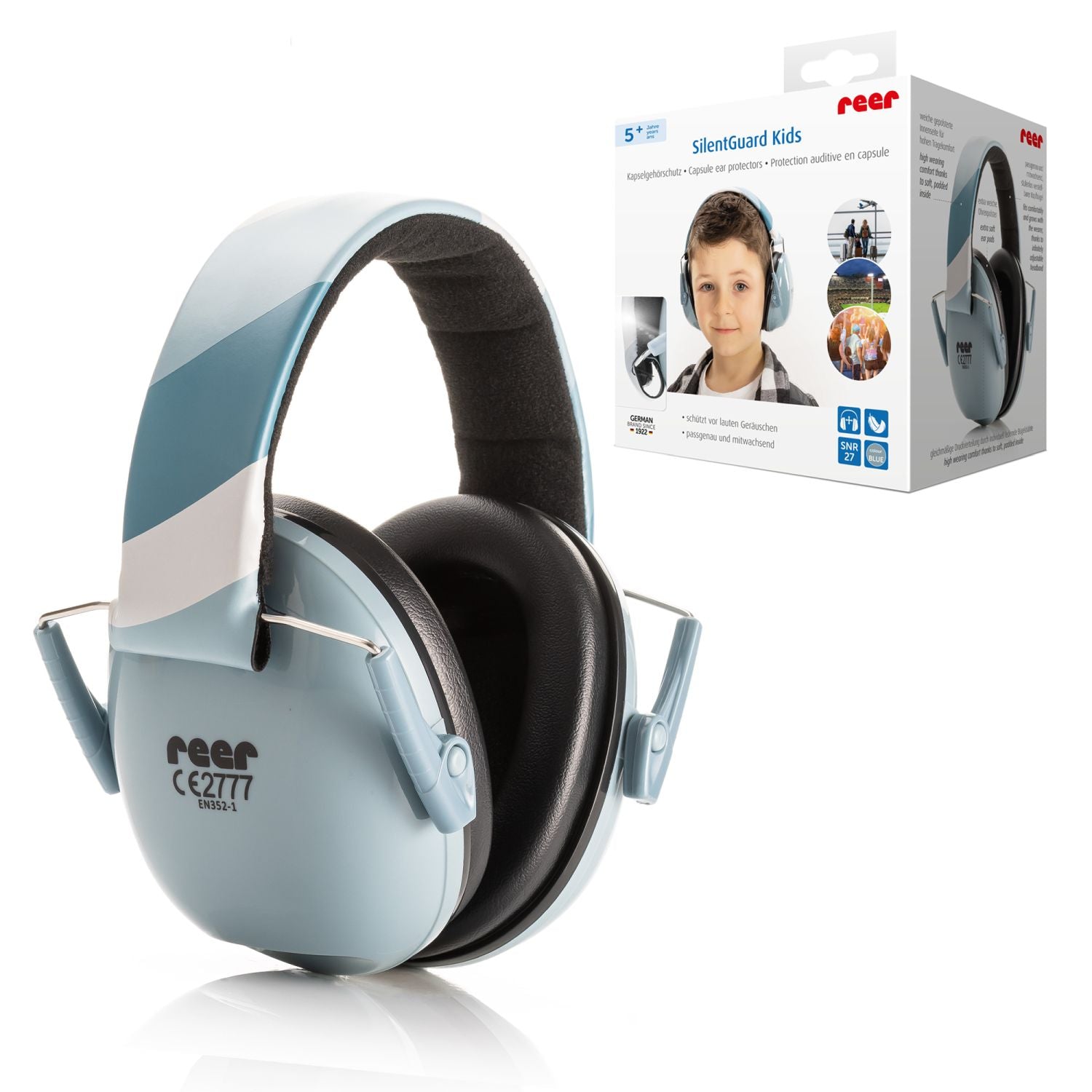 SilentGuard Kids capsule ear protectors, blue