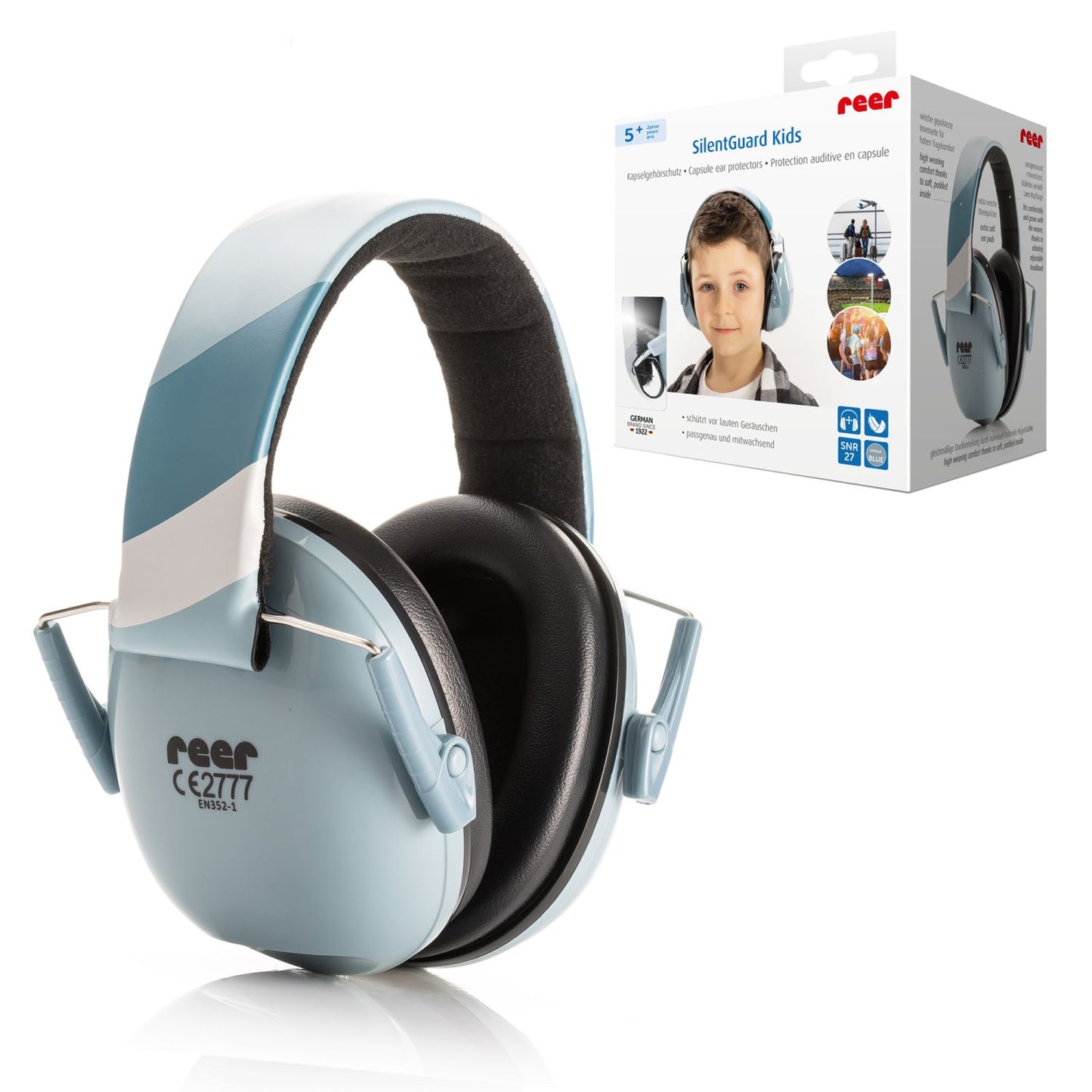 SilentGuard Kids capsule ear protectors, blue