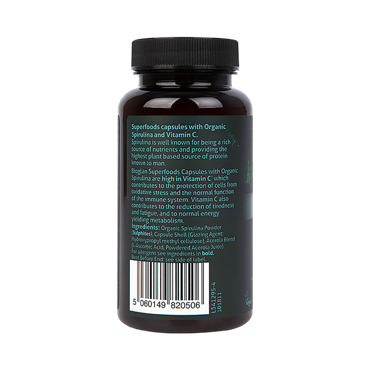 Bioglan Superfoods Organic Spirulina 60 Capsules
