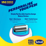 Scholl ExpertCare 2-in-1 File & Smooth. Dual Speed Pedi Electric Foot File for Hard Skin and Callus Removal. Batteries Included