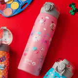 Stainless steel insulated water bottle "We Care", Pinky Girly 500ml