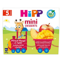 HiPP Mini Desserts im Becher Pfirsich Mango in Apfel (4x100g)